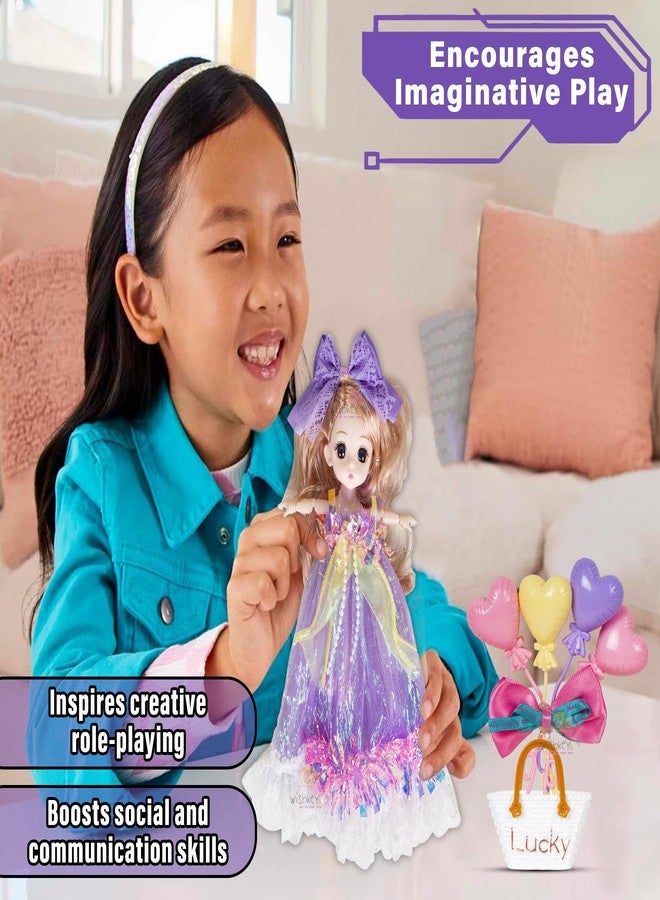 WISHKEY Doll Set for Girls with Accessories, Stylish Doll with Long Hair & Flexible Joints, Cute Doll with Pretty Hair Clips, Pretend Play Toy for Kids, Ideal for Ages 3+ (Pack of 1, Multicolor) - Image 3
